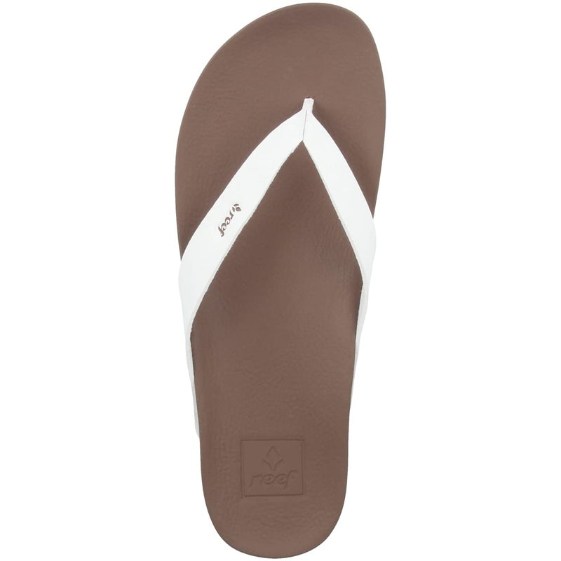 REEF Women's Sandals Cushion Court, Vegan Leather Flip Flops For Women With Cushion Footbed, Cloud, 7 - Image 3